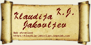 Klaudija Jakovljev vizit kartica